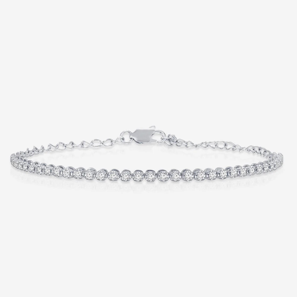 Diamond Tennis Adjustable Bracelet in 18K Gold