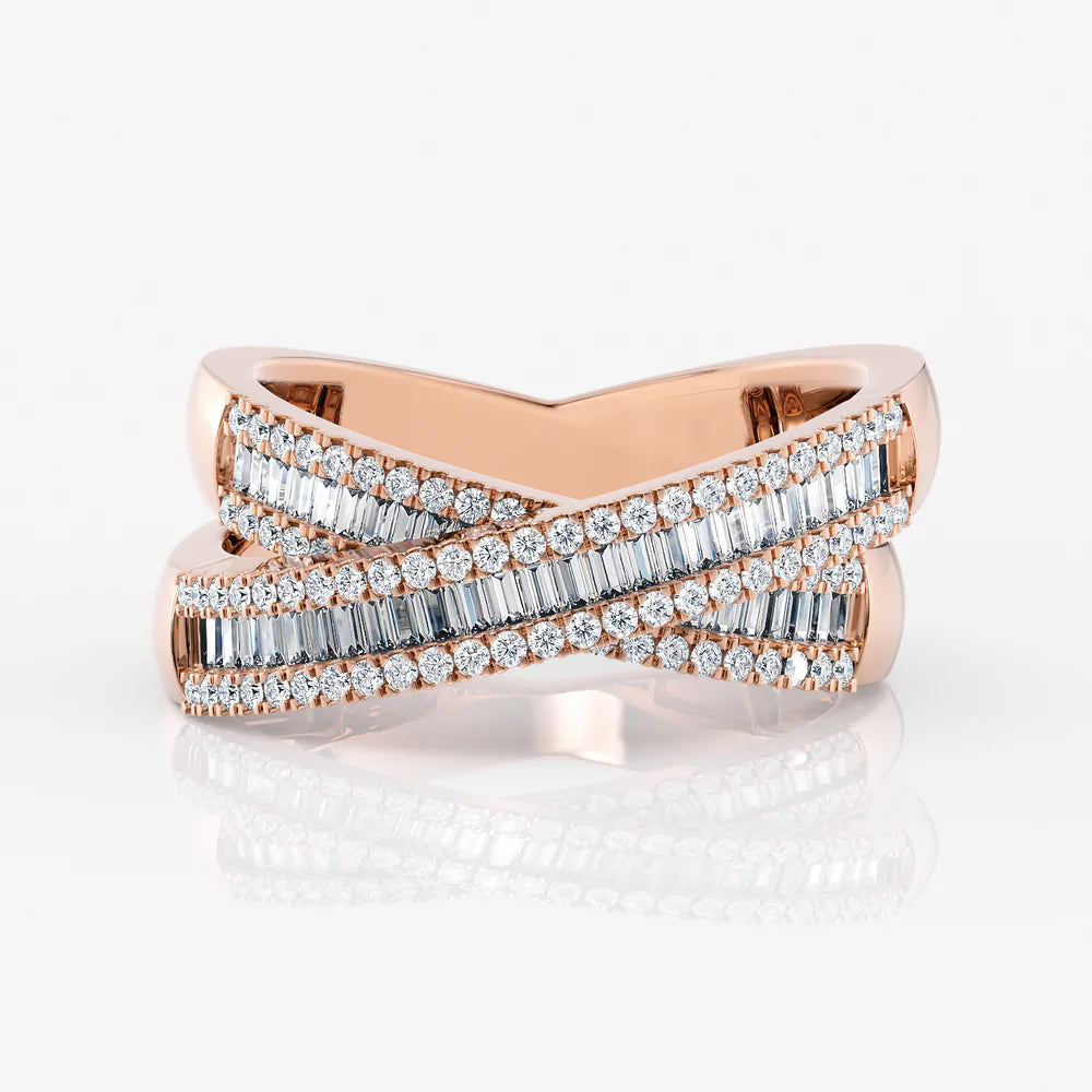 Baguette Layer Ring in 18K Gold