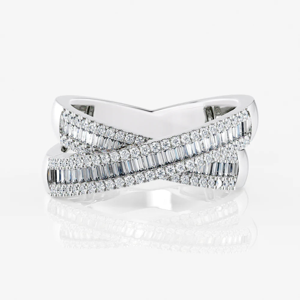 Baguette Layer Ring in 18K Gold