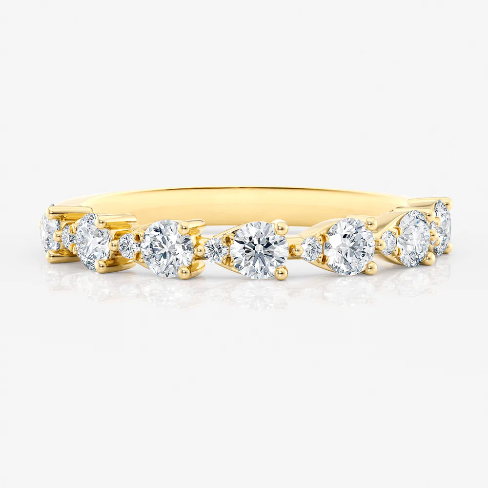 Diamond Cascade Ring in 18K Gold