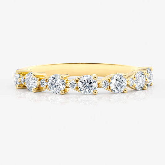 Diamond Cascade Ring in 18K Gold