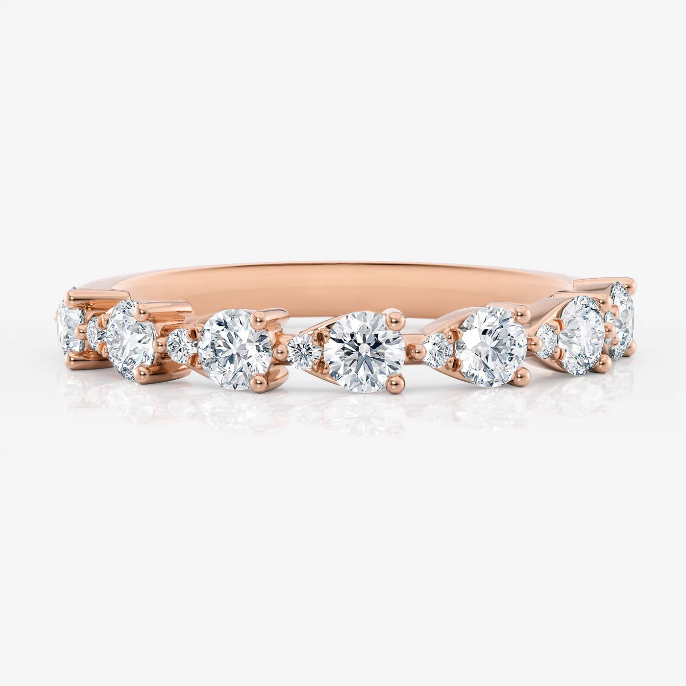 Diamond Cascade Ring in 18K Gold