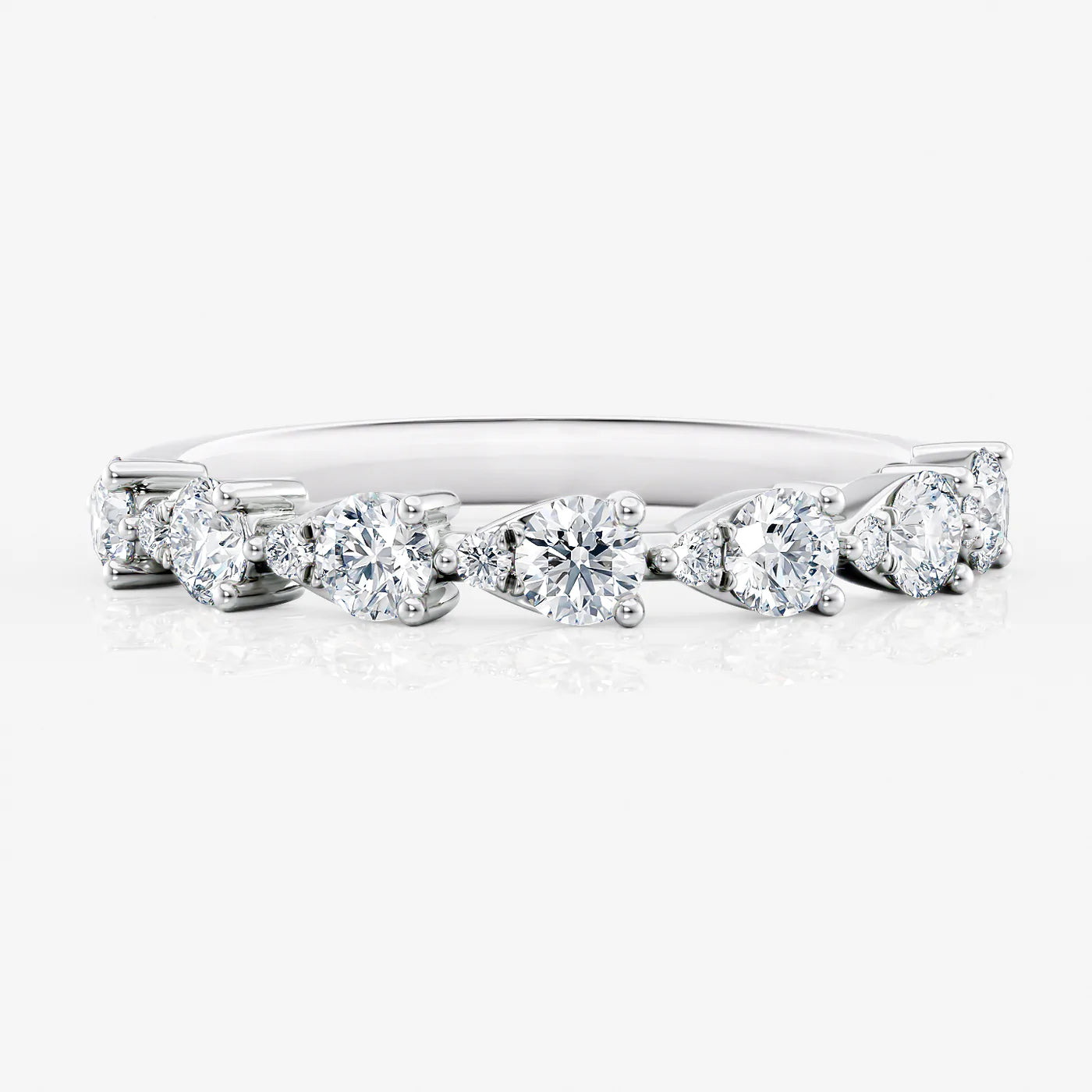 Diamond Cascade Ring in 18K Gold