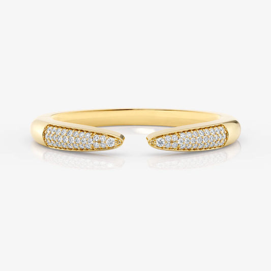 Diamond Claw Ring in 18K Gold