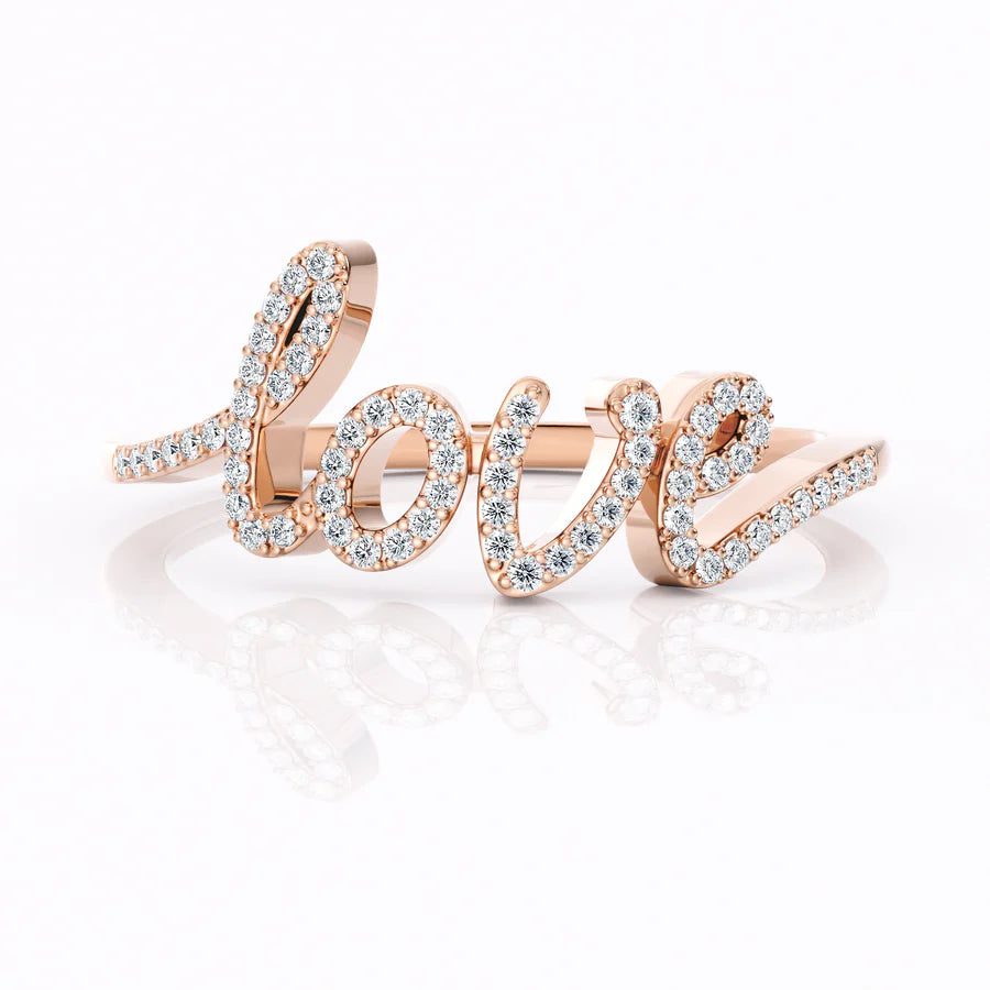 Diamond Love Ring in 18K Gold