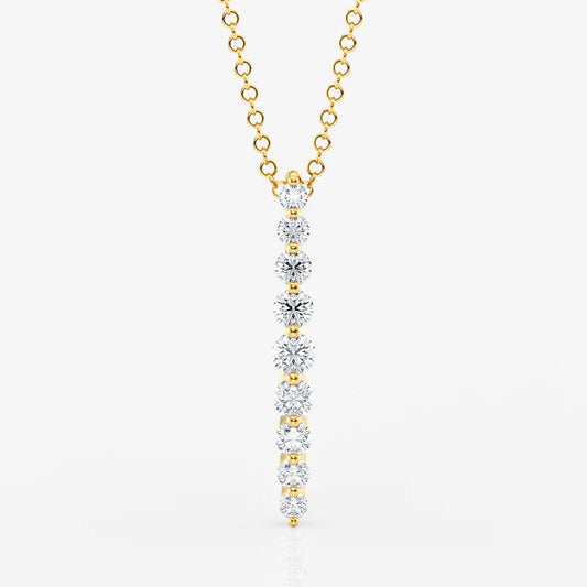 Delicate Diamond Drops Necklace in 18K Gold