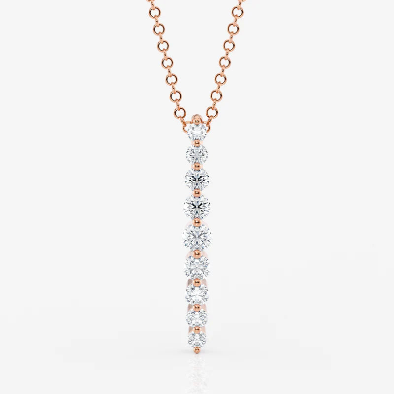 Delicate Diamond Drops Necklace in 18K Gold