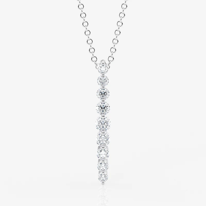 Delicate Diamond Drops Necklace in 18K Gold