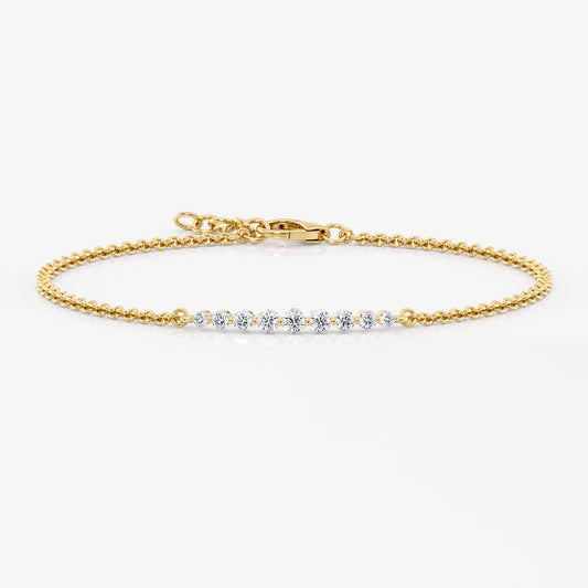 Graduated Diamond Bracelet in 18K Gold