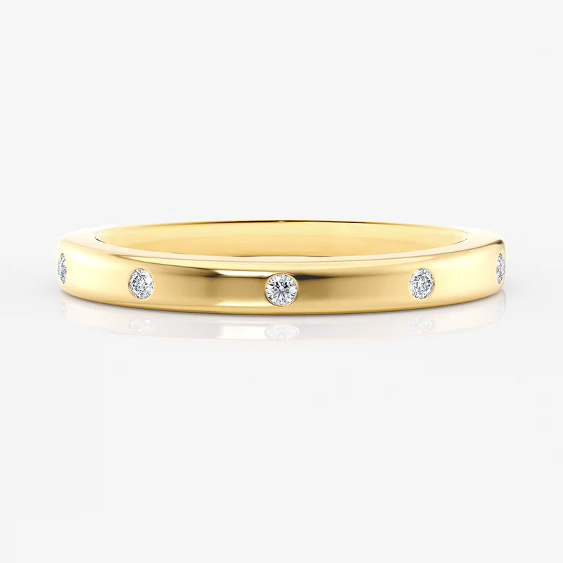 Even Spaced Diamond Ring in 18K Gold