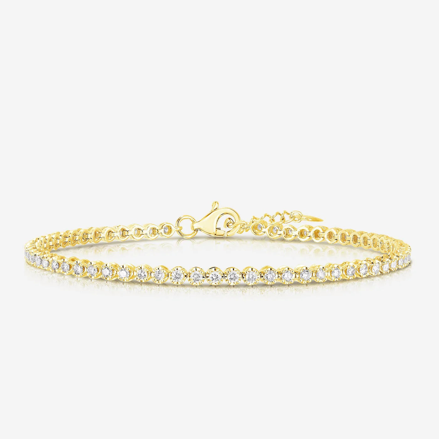 Diamond Tennis Adjustable Bracelet in 18K Gold